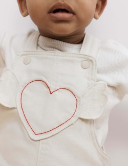 Keprové kalhoty s laclem s vysokým obsahem bavlny (0 - 3 roky)