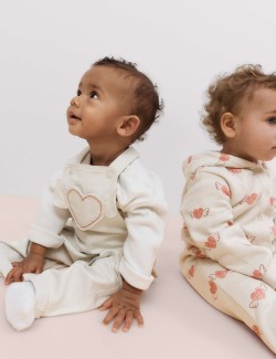 Keprové kalhoty s laclem s vysokým obsahem bavlny (0 - 3 roky)