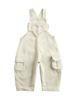 Keprové kalhoty s laclem s vysokým obsahem bavlny (0 - 3 roky)