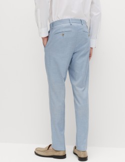 Strečové kalhoty s texturou, úzký střih