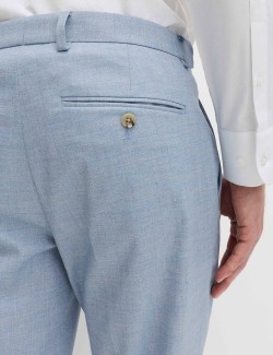 Strečové kalhoty s texturou, úzký střih