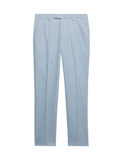 Strečové kalhoty s texturou, úzký střih