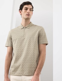 Pure Supima® Cotton Geometric Polo Shirt