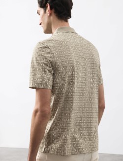 Pure Supima® Cotton Geometric Polo Shirt