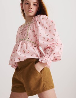 Šortky z umělého semiše (6–16 let)