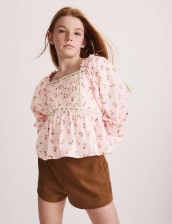 Šortky z umělého semiše (6–16 let)