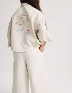 Vyšívané džínová bunda (1–8 let)