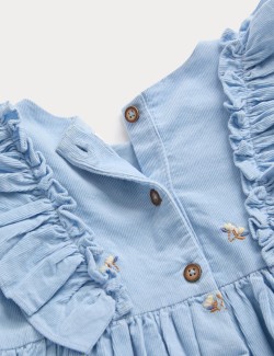 Vyšívané šaty s květinovým motivem, z čisté bavlny (1–8 let)