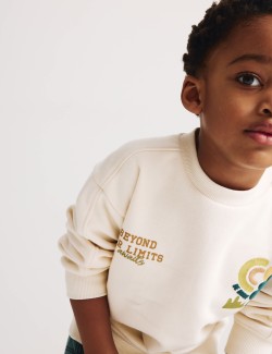 Dvoudílný outfit mikiny a kalhot s vysokým podílem bavlny (1–8 let)