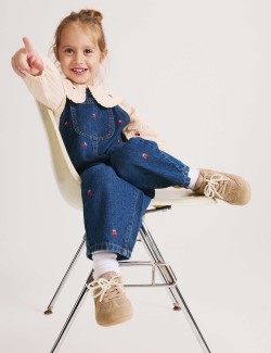 Outfit s laclem s výšivkou srdce a s vysokým podílem bavlny (2–10 let)