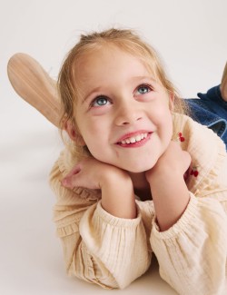 Outfit s laclem s výšivkou srdce a s vysokým podílem bavlny (2–10 let)