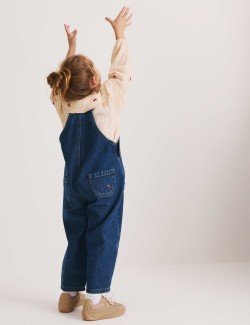 Outfit s laclem s výšivkou srdce a s vysokým podílem bavlny (2–10 let)