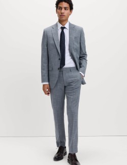 Tailored Fit Check Stretch Jacket