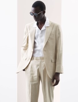 Projmuté oblekové sako ze směsi italského lnu Performance