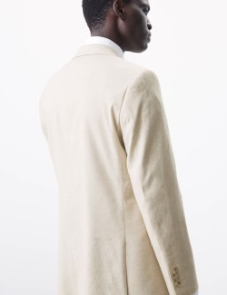 Tailored Fit Italian Performance Linen Blend Suit Jacket