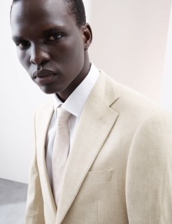 Tailored Fit Italian Performance Linen Blend Suit Jacket