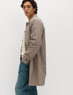 Nepromokavý kostkovaný plášť s technologií Stormwear™ z čisté bavlny