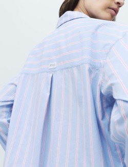 Pure Cotton Striped Cropped Pyjama Top