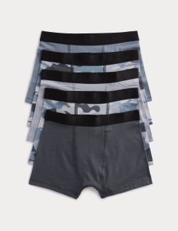 Balení 5 ks maskáčových trenýrek s vysokým podílem bavlny (5–16 let)