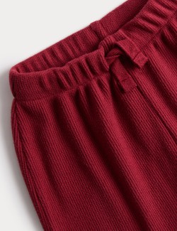 3pk Brushed Waffle Joggers (0-3 Yrs)