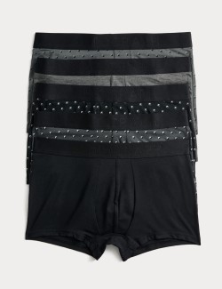 Bokové geo trenýrky z bavlny Supima® a modalu, 5 ks