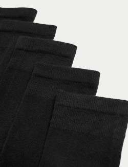 5pk Cotton Rich Ultimate Comfort Ankle High Socks