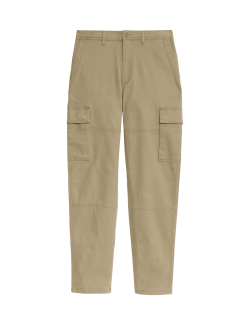 Tapered Fit Stretch Cargo Trousers