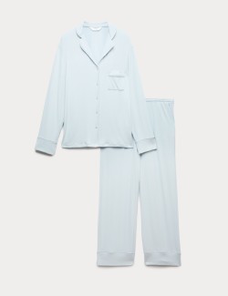 Pyžamová souprava s žebrováním