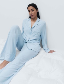 Pyžamová souprava s žebrováním