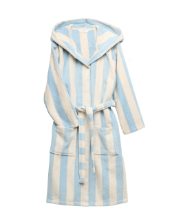 Proužkovaná koupací froté župan s kapucí (9 měsíců – 10 let)