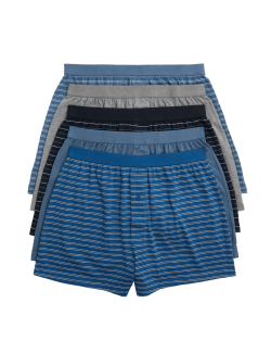 Proužkované žerzejové boxerky z čisté bavlny s technologií Cool & Fresh™, 5 ks
