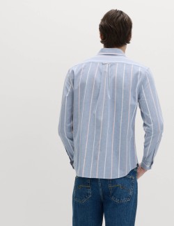 Pruhovaná košile Oxford s vysokým podílem bavlny