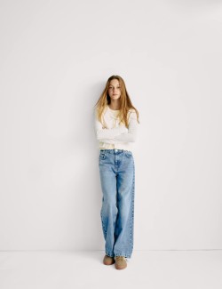 Wide Leg Denim Jeans (6-16 Yrs)