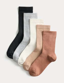 5pk Cotton Rich Socks (6 Small - 7 Large)
