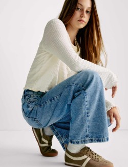 Wide Leg Denim Jeans (6-16 Yrs)