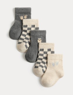 Dětské ponožky Little Monster s vysokým podílem bavlny, 5 párů