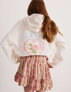 Sukně s volánky a květinovým potiskem (6–16 let)