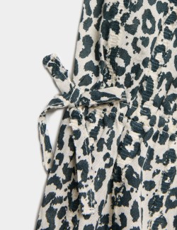 Pure Cotton Leopard Print Dress (6-16 Yrs)