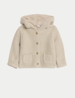 Pure Cotton Hooded Cardigan (7lbs-3 Yrs)