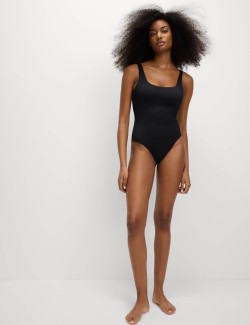 Textured Scoop Neck Swimsuit