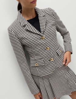 Cotton Rich Tweed Collarless Jacket