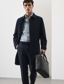 Slim Fit Easy Iron Cotton Blend Shirt