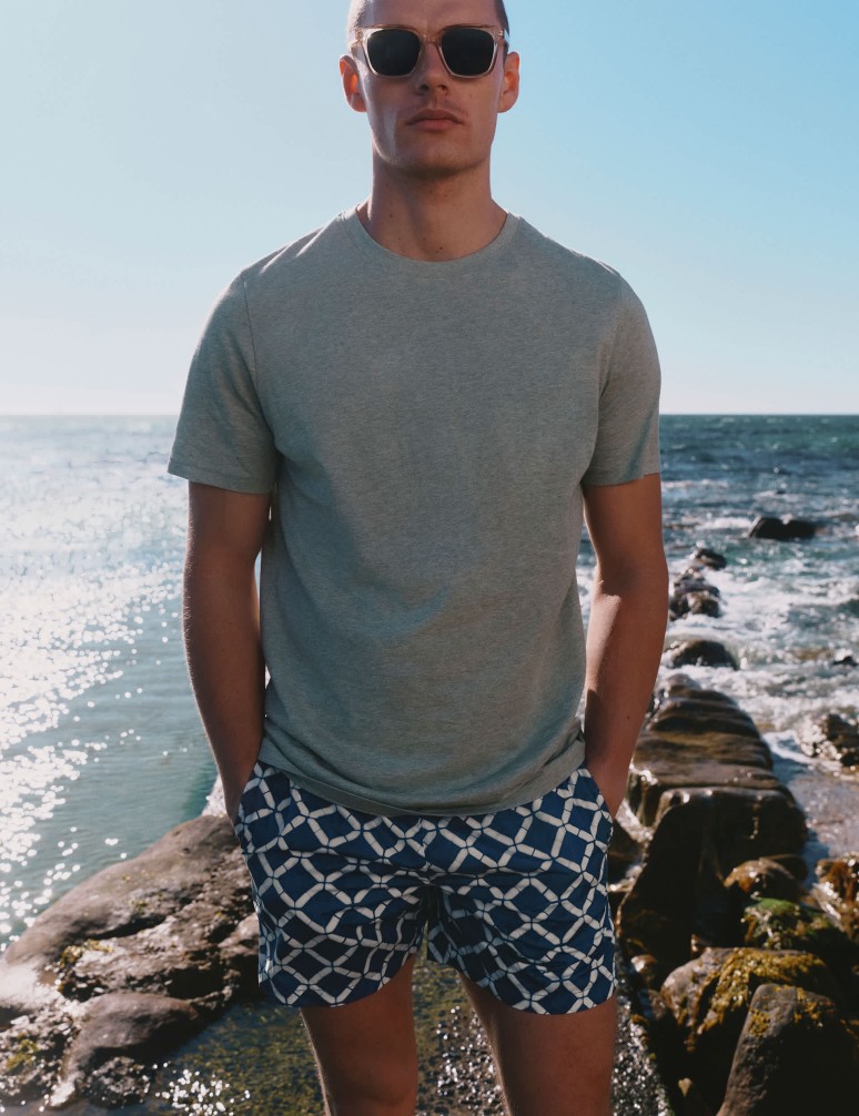 Rychleschnoucí koupací šortky s potiskem