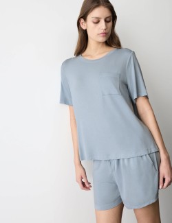 Pyžamové šortky s ozdobnými knoflíky