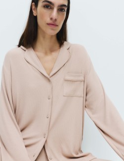 Pyžamová souprava s žebrováním