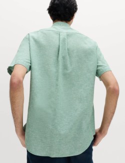 Tričko s krátkým rukávem, normální střih, s bohatým podílem lnu