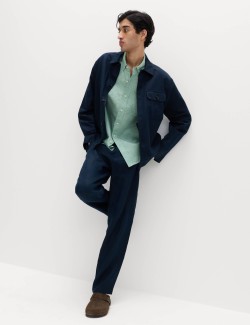 Tričko s krátkým rukávem, normální střih, s bohatým podílem lnu