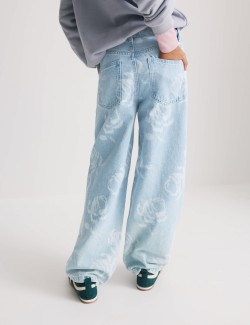 Pure Cotton Floral Print Jeans (6-16 Yrs)
