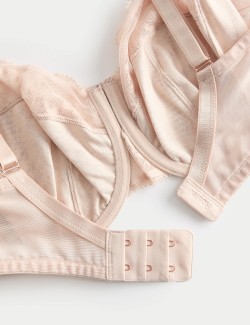 Balkonová podprsenka Rosalie s kosticemi, hedvábím a krajkou (F–GG)