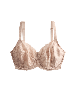 Podprsenka Rosalie se zmenšujícím efektem, kosticemi, hedvábím a krajkou (C–G)